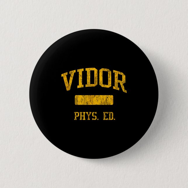 Vidor High School Hs Tx Graphic Art Button (Front)