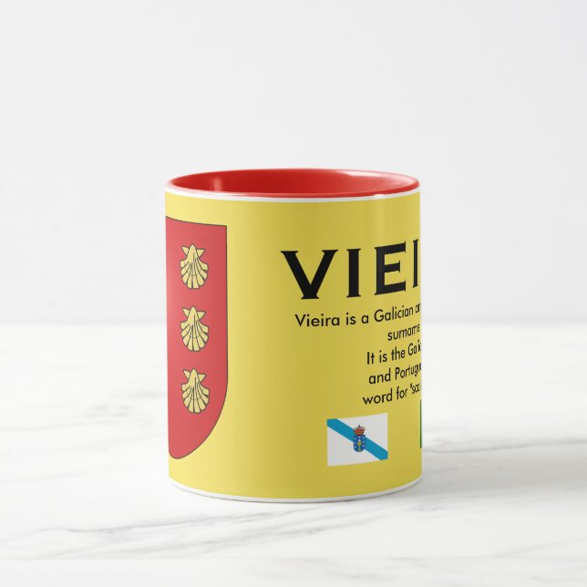 Vieira Family Crest Coffee Mug (Center)