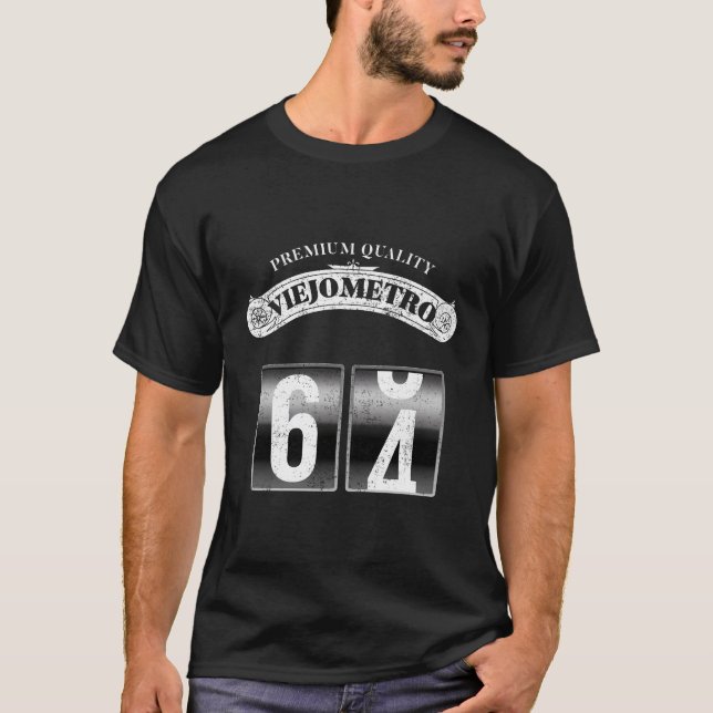 Viejometro Retro 63-64 Divertido Cumpleaã±Os 64 T-Shirt (Front)