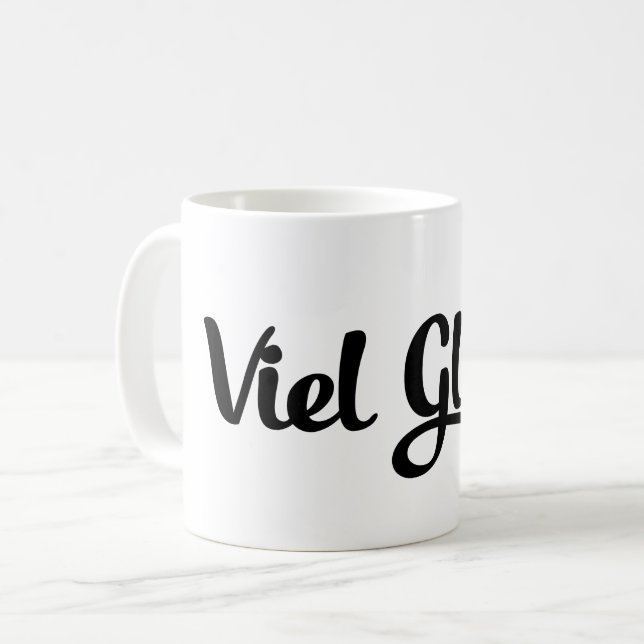 Viel Glück | Good Luck German Language Coffee Mug (Front Left)