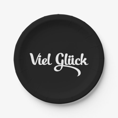 Viel Glck  Good Luck German Language Paper Plates