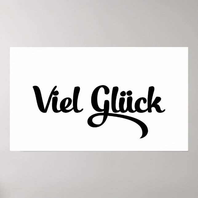 Viel Glück | Good Luck German Language Poster (Front)
