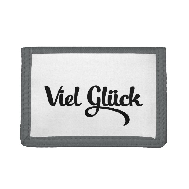 Viel Glück | Good Luck German Language Trifold Wallet (Front)