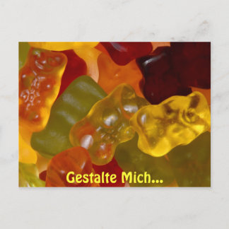 Viele bunte Gummibärchen Postcard