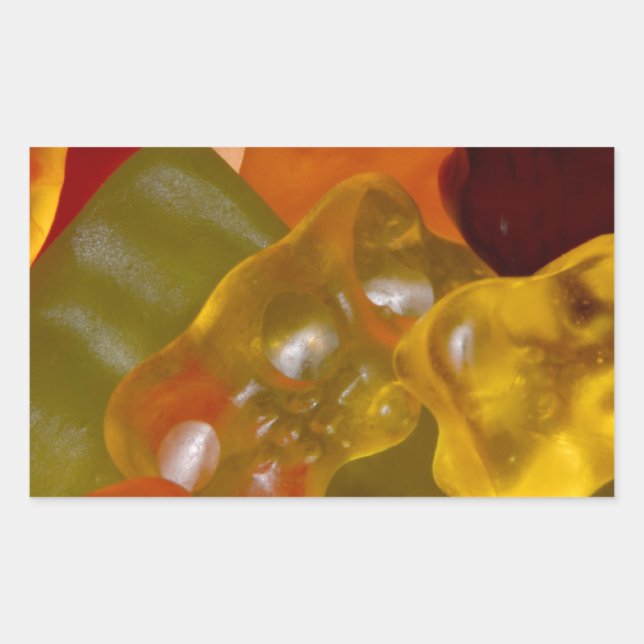 Viele bunte Gummibärchen Rectangular Sticker (Front)