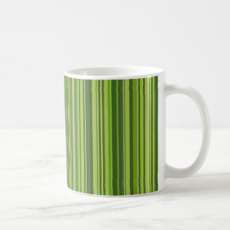 Viele bunte Streifen im grünen Muster Coffee Mug