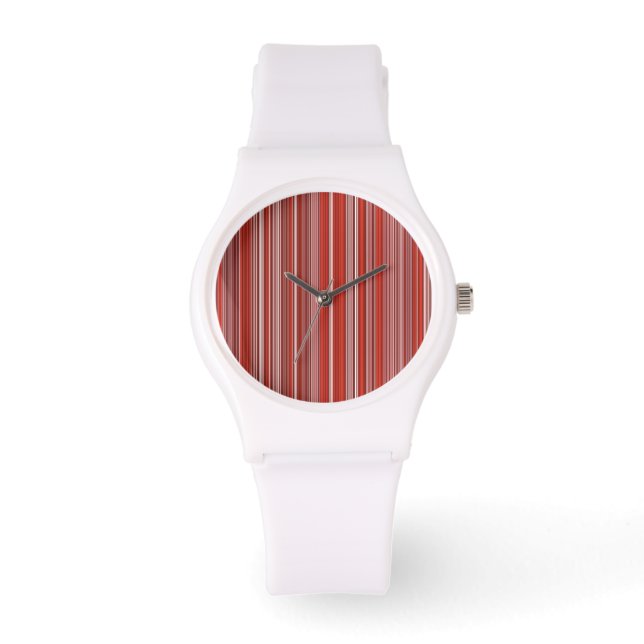 Viele bunte Streifen im roten Muster Watch (Front)