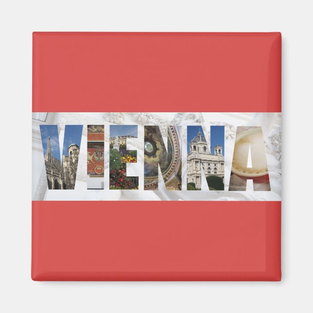 Vienna Austria Austrian City Travel Photos Magnet (Front)