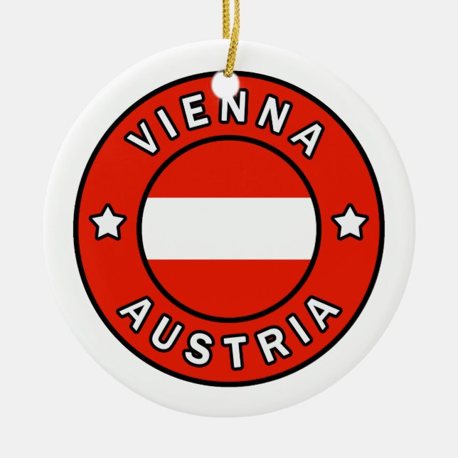 Vienna Austria Ceramic Ornament (Front)