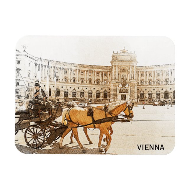 Vienna Austria City Panorama View  Magnet (Horizontal)