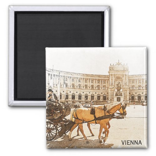 Vienna Austria City Panorama View  Magnet