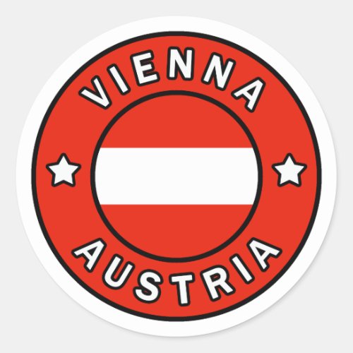 Vienna Austria Classic Round Sticker
