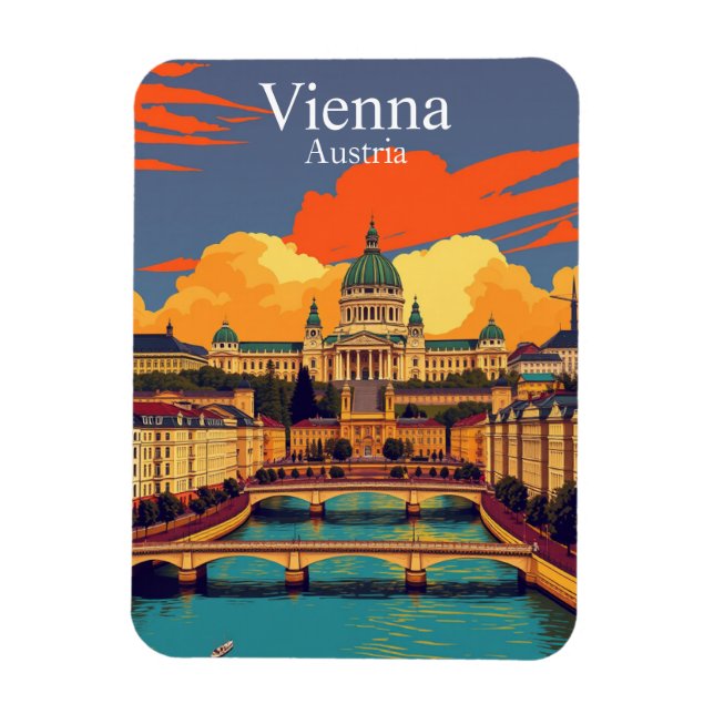 Vienna, Austria Europe Travel Magnet (Vertical)