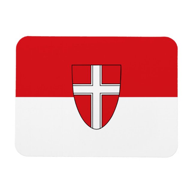 Vienna Austria flag city symbol Wien Magnet (Horizontal)