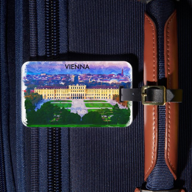 Vienna Austria Historic city view Luggage Tag (Front Insitu 4)