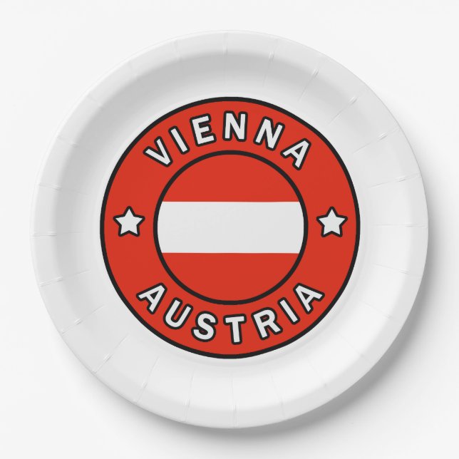 Vienna Austria Paper Plates (Front)