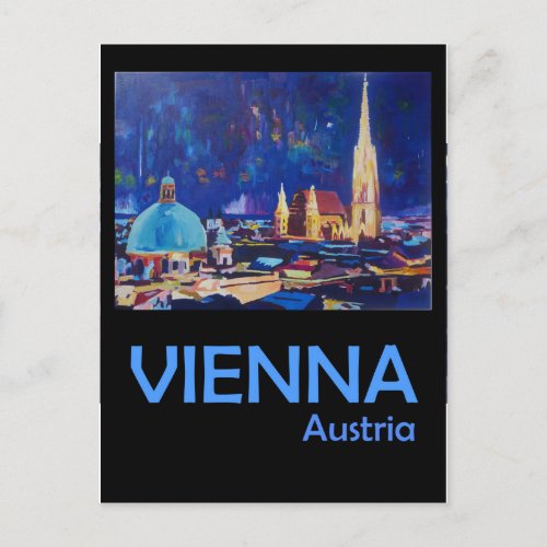 Vienna Austria Retro Poster Postcard