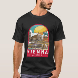 Vienna Austria Travel Retro Emblem Vintage T-Shirt