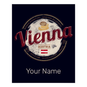 Vienna Austria Vintage Capital Viennese Melange Poster