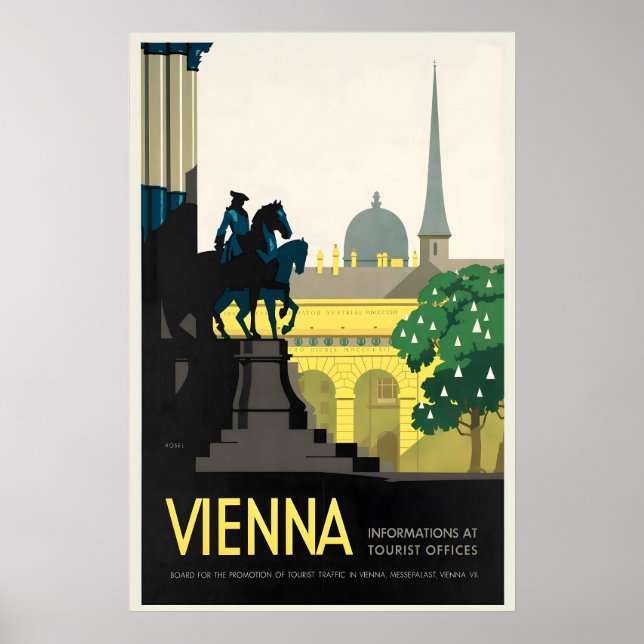 Vienna Austria Vintage Travel Poster (Front)