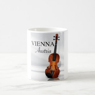 Vienna Austria Violin travel poster Coffee Mug