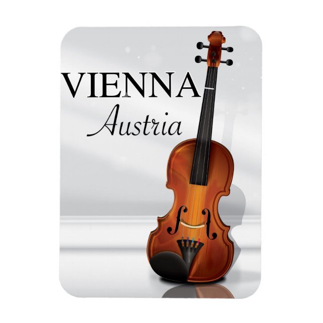 Vienna Austria Violin travel poster Magnet (Vertical)