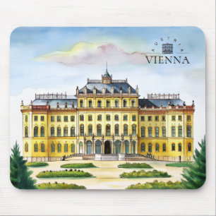 Vienna Austria Watercolor City Travel Memory Mouse Pad