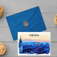 Vienna Austria Watercolor City View
