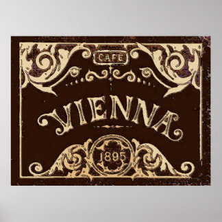 Vienna Cafe Sign Vintage