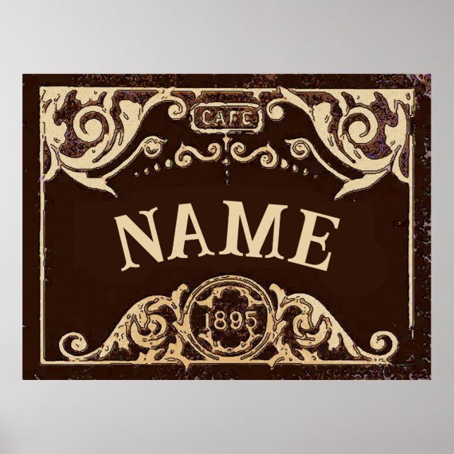 Vienna Cafe Sign Vintage (Front)