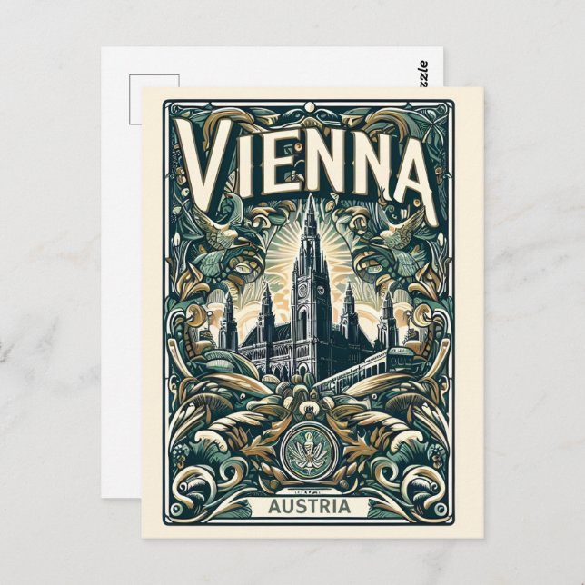 Vienna city austria vintage gifts  postcard (Front/Back)