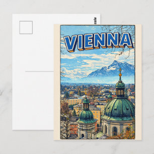 Vienna city austria vintage gifts postcard