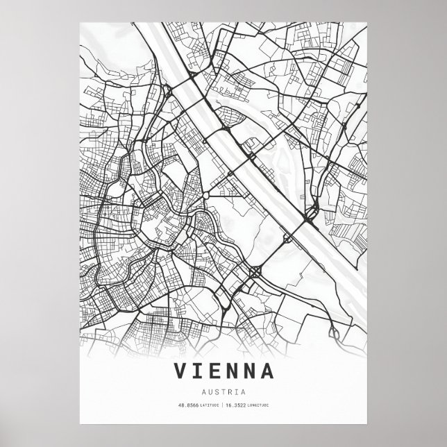 Vienna City Map Poster (Front)