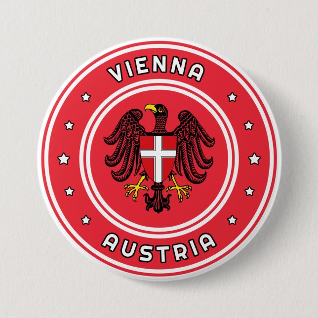 Vienna Coat of Arms, Austria Button (Front)
