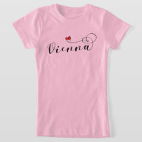 Vienna Flag In Heart, Austria, Viennese T-Shirt