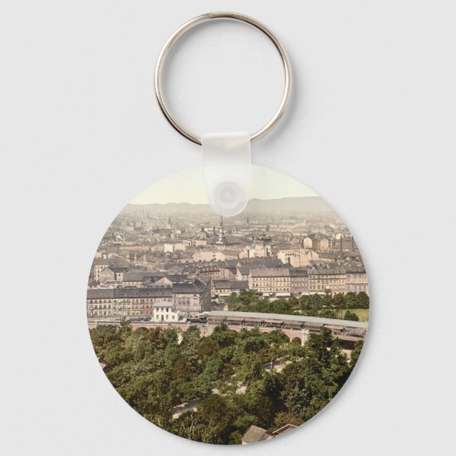 Vienna from Riesenrad, Austria Keychain (Front)