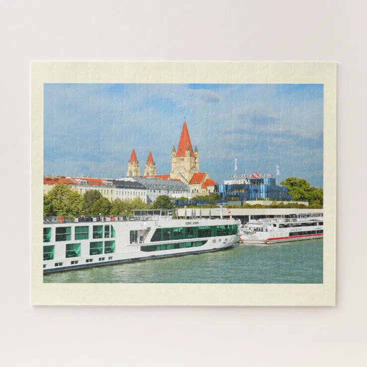 Vienna from the Danube Jigsaw Puzzle Zazzle