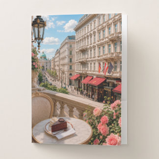 Vienna Hotel Sacher Balcony Cafe Pocket Folder