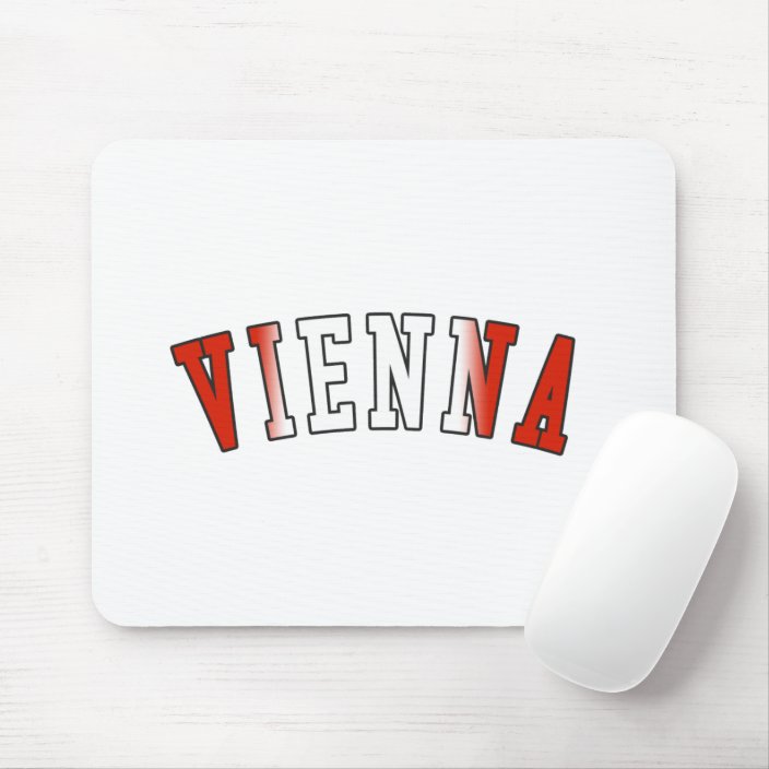 Vienna in Austria National Flag Colors Mouse Pad