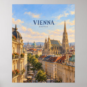 Vienna Painterly Travel Art Poster