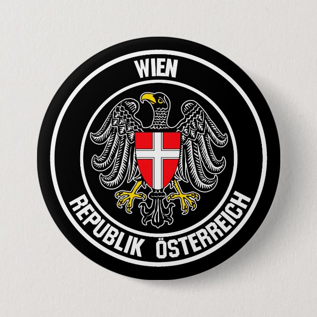 Vienna Round Emblem Button (Front)