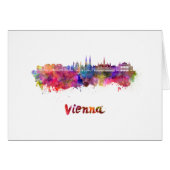 Vienna skyline in watercolor (Front Horizontal)