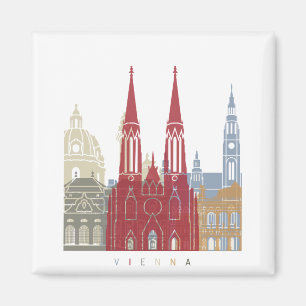 Vienna skyline poster magnet