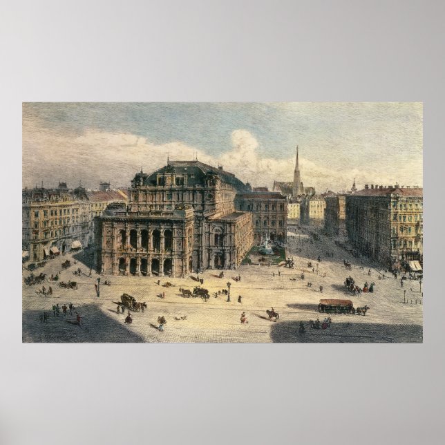 Vienna State Opera House, c.1869 Poster (Front)