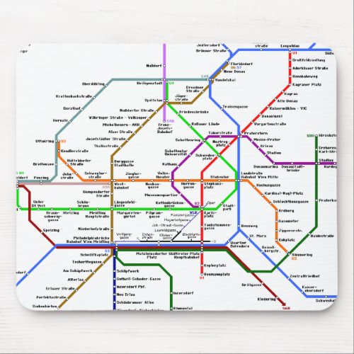 Vienna tube map Mousepad