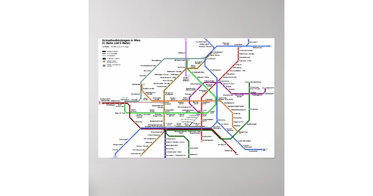 Vienna tube map Poster | Zazzle