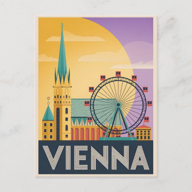 Vienna vintage postcard (Front)
