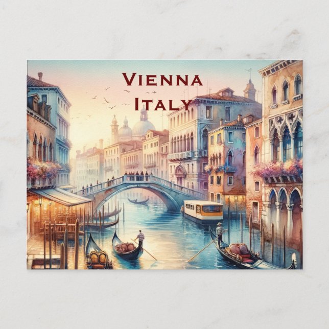 Vienna Vintage Tourism Travel Add Postcard (Front)