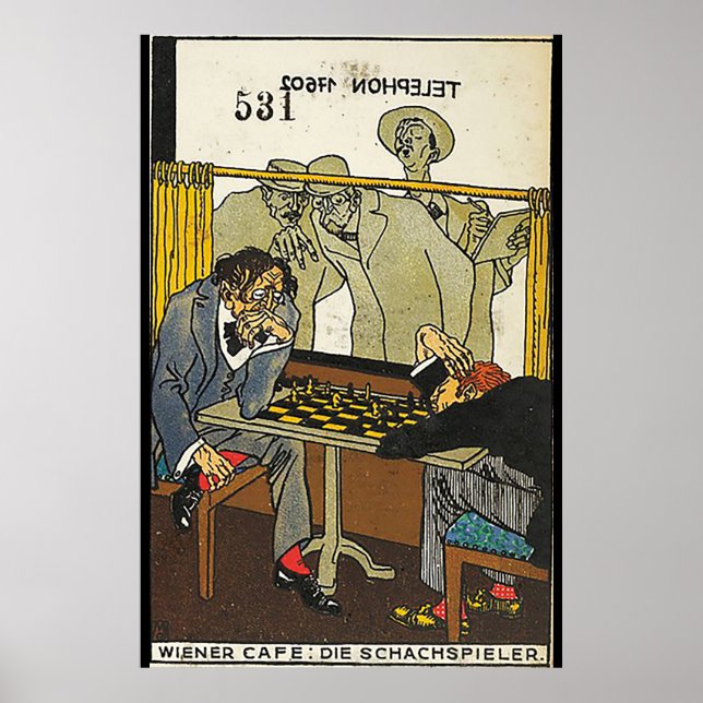 Viennese Café: The Chess Players (Wiener Café: Die Poster (Front)