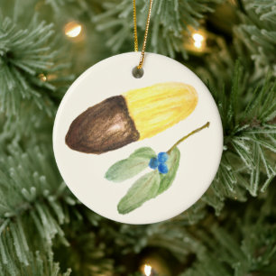 Viennese Fingers Chocolate Biscuit Christmas Ceramic Ornament